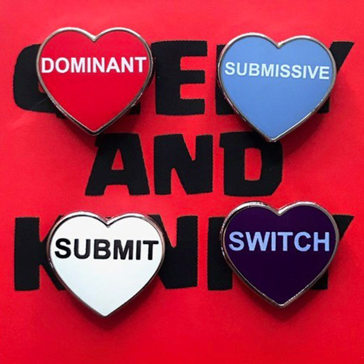 Geeky & Kinky 4pk (Switch, Submissive, Submit, Dominant)