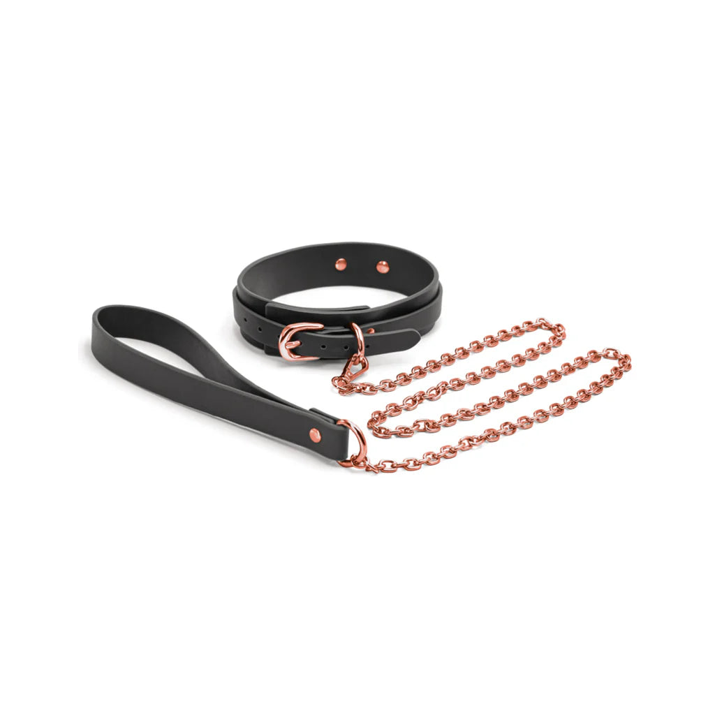 Bondage Couture Collar and Leash Black
