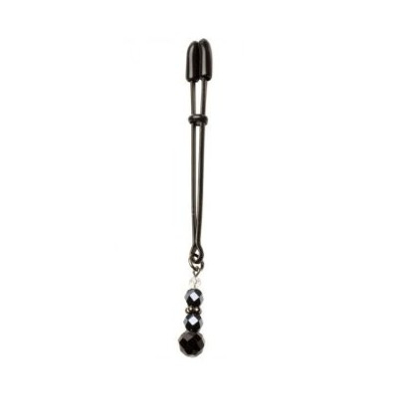 Spartacus Tweezer Clit Clamp Beaded with Black Glass