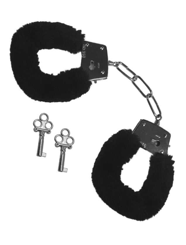 S&M Furry Handcuffs Black