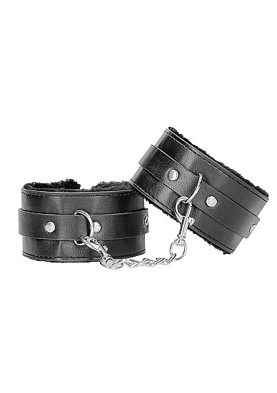 Bonded Leather Ankle Cuffs with Adjustable Straps