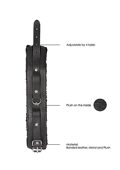 Bonded Leather Ankle Cuffs with Adjustable Straps