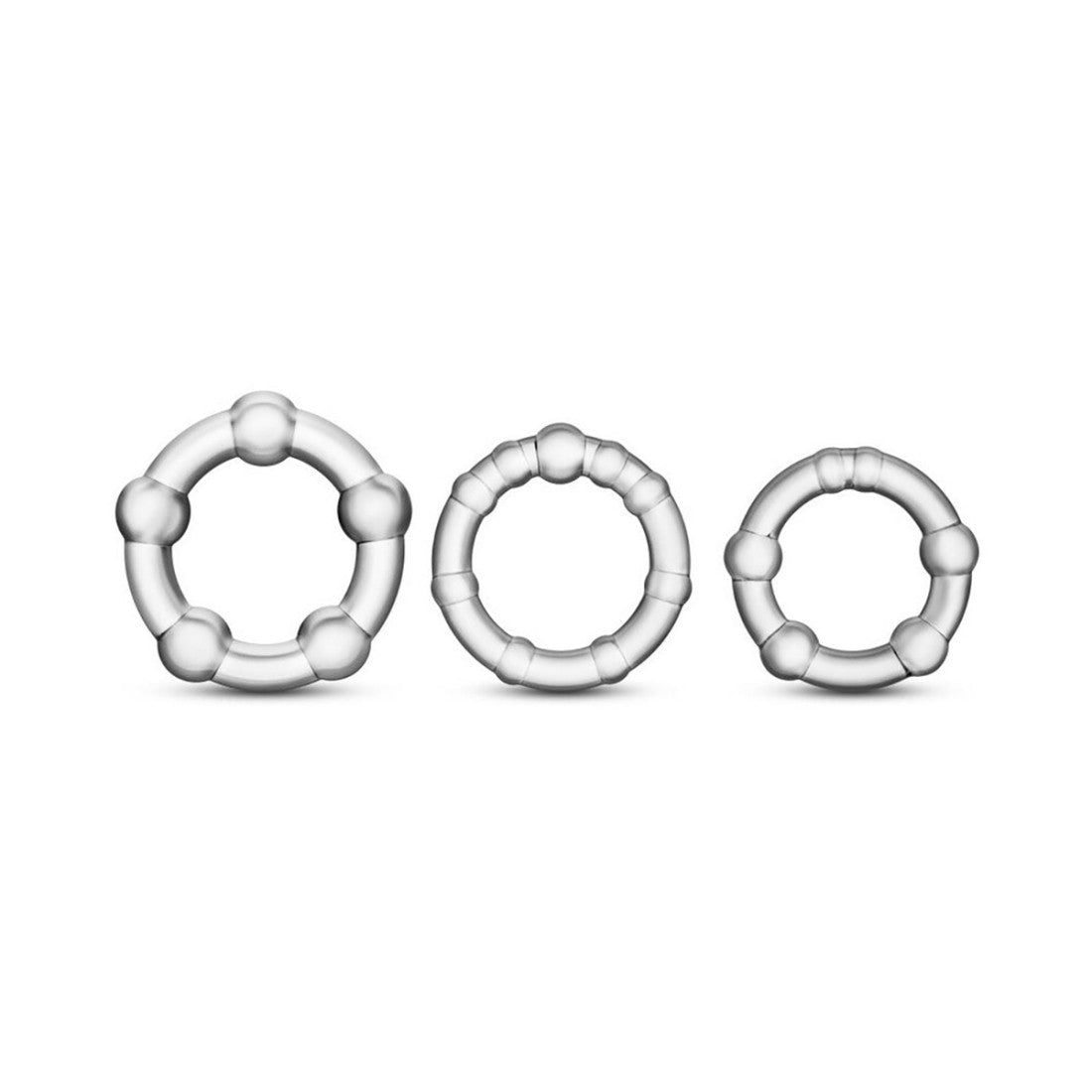 Stay Hard Beaded Cockrings 3pc Set