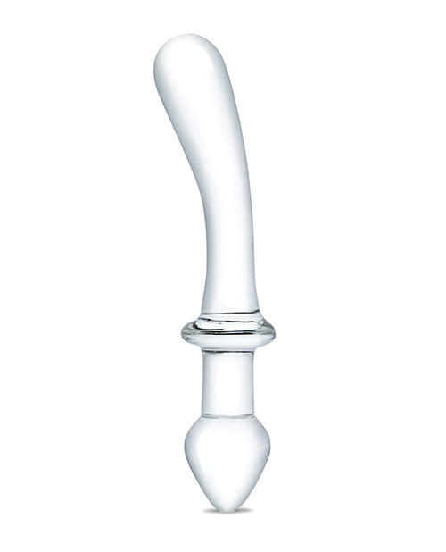 Glass 9" Curved Duel-Ended Glass Dildo