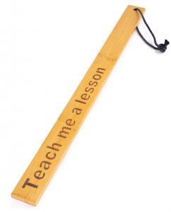 Bamboo Ruler Paddle "Teach Me a Lesson"