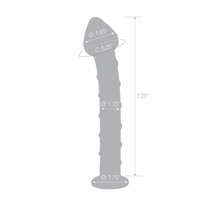 Red Swirly Glass Dildo