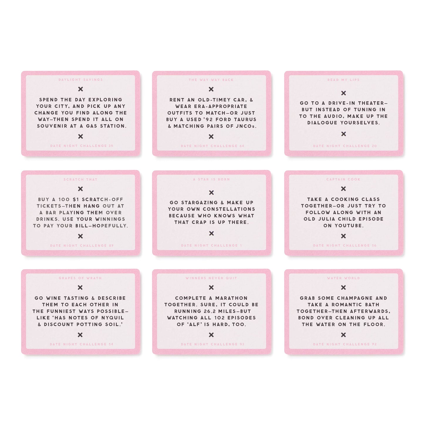 Date Night Challenge Cards