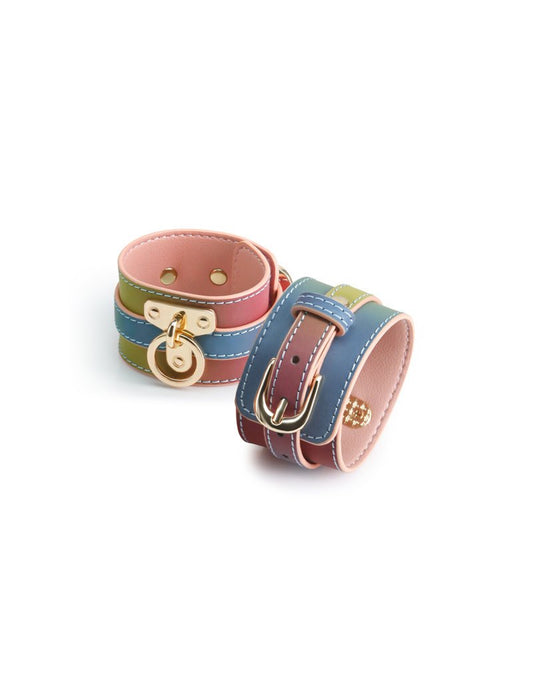 Spectra Bondage Ankle Cuffs  Rainbow